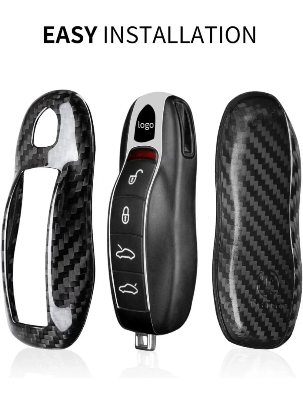 Key Fob Cover for Porsche Cayenne, Panamera, Boxster, Cayman, Macan - 2010-2025